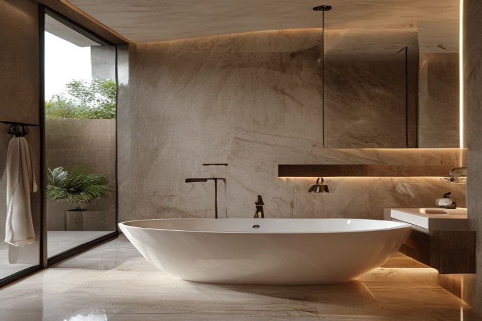 Renovated luxury bathroom