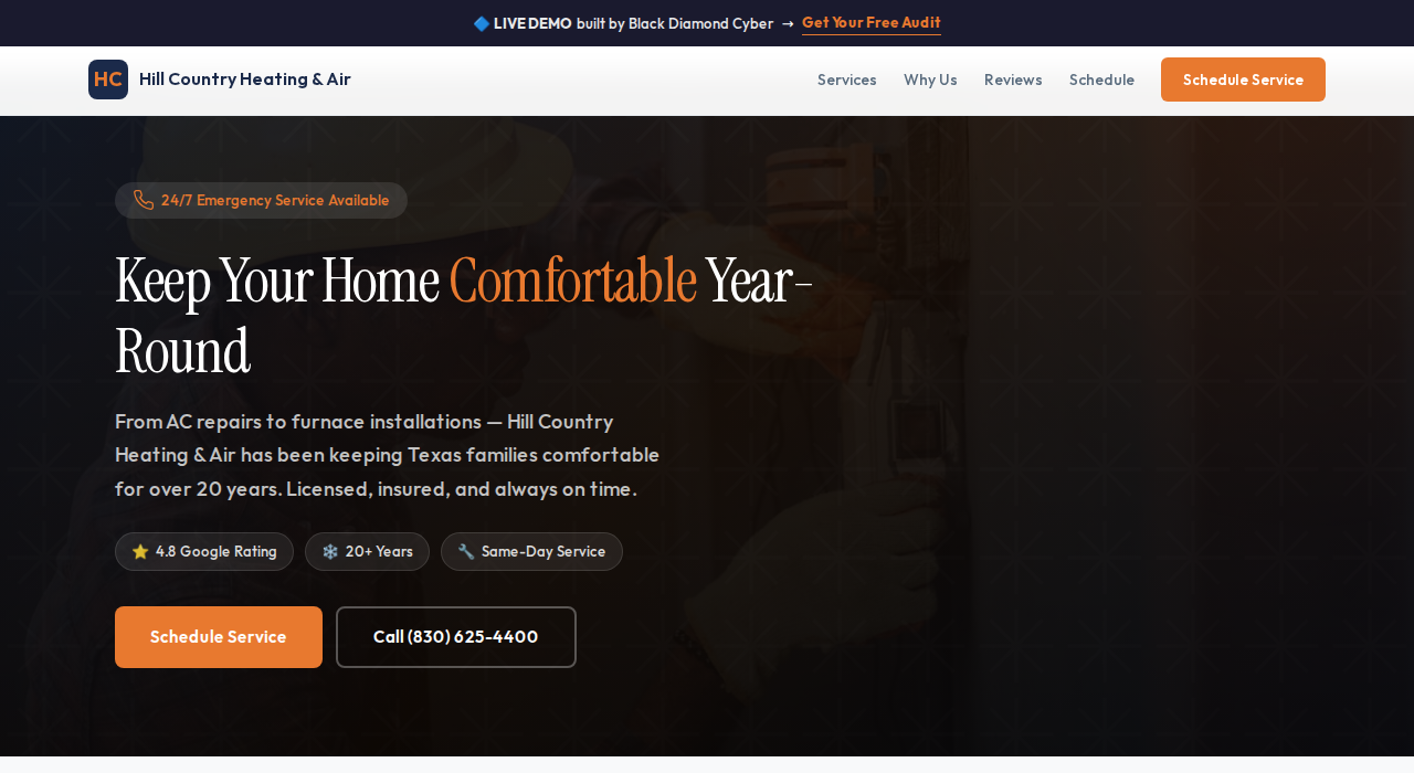 Hill Country Heating & Air demo site